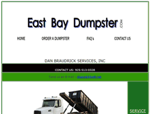 Tablet Screenshot of eastbaydumpster.com